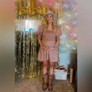 1. State Brown mini dress